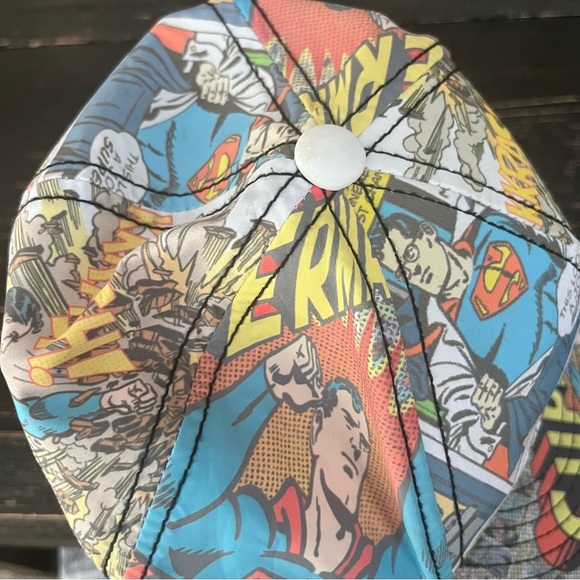 DC Comics Superman Vintage Baseball Cap Comic Strip Design (S 10) - Picture 8 of 10